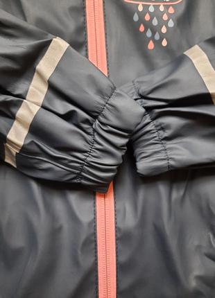 Куртка дощовик вітрівка на флісі lupilu хмарка6 фото