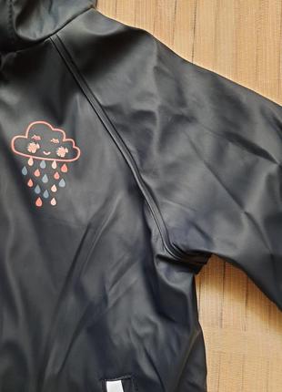 Куртка дощовик вітрівка на флісі lupilu хмарка5 фото