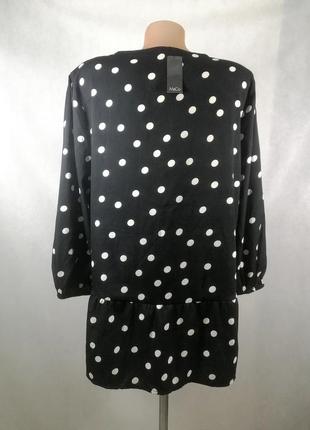 Блузка кофта рубашка черная в горошек m&co5 фото
