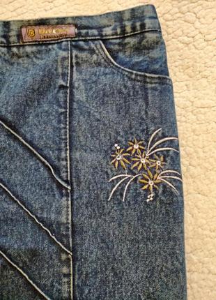 Юбка джинсовая 100 % коттон 50-52 размер (14-16)3 фото