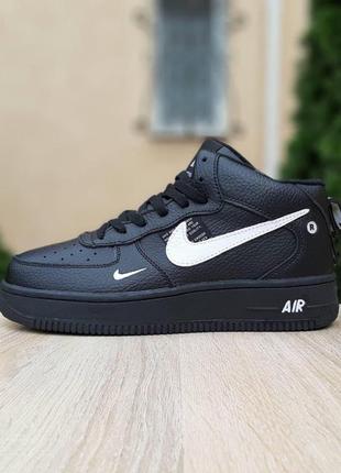 Кросівки (черевики) чоловічі nike air force high (демі, зима, з хутром)6 фото