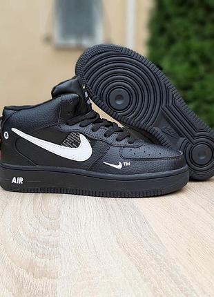 Кросівки (черевики) чоловічі nike air force high (демі, зима, з хутром)10 фото