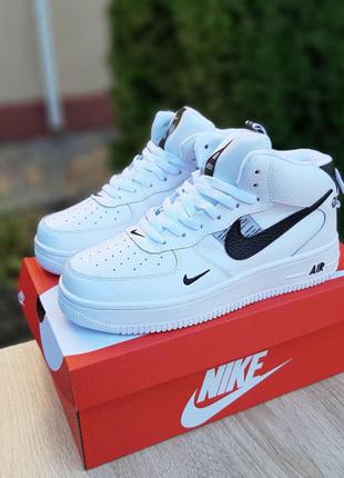 Чоловічі (черевики) кросівки nike air force high (демі, зима, з хутром)