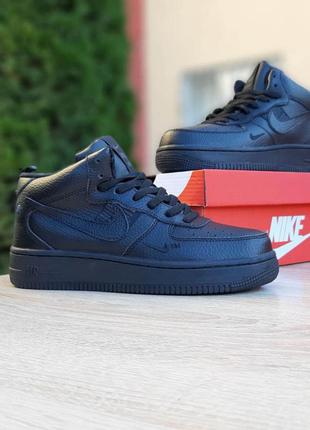 Чоловічі (черевики) кросівки nike air force high (демі, зима, з хутром)3 фото