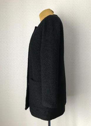 Стильне трендові напіввовняна чорне пальто кокон від h&m, розмір укр 46-48-504 фото