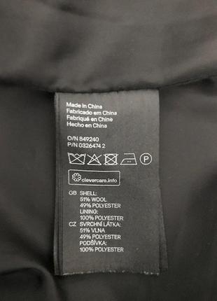 Стильное трендовое полушерстяное черное пальто кокон от h&m, размер укр 46-48-507 фото