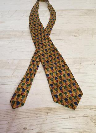 Оригінальний вінтажний шовковий галстук краватка burberry2 фото
