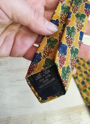 Оригінальний вінтажний шовковий галстук краватка burberry5 фото