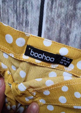 Жіноча блузка в горошок. гірчична блуза в стилі бохо. boohoo3 фото