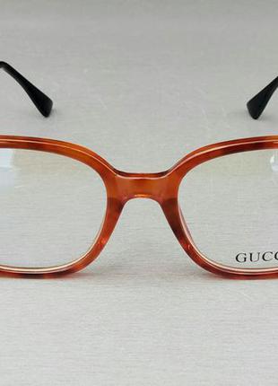 Очки в стиле gucci женские имиджевые оправа для очков коричневая2 фото