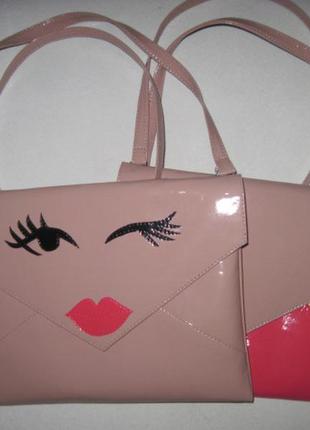 Клатч-конверт з довгою ручкою 4