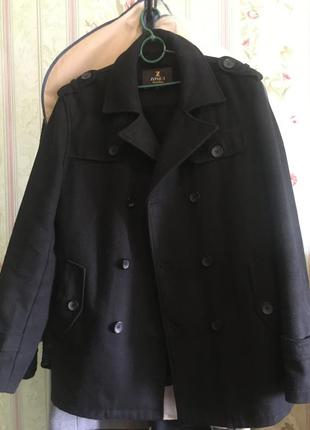 Чёрное зимнее/осенне пальто с польши1 фото