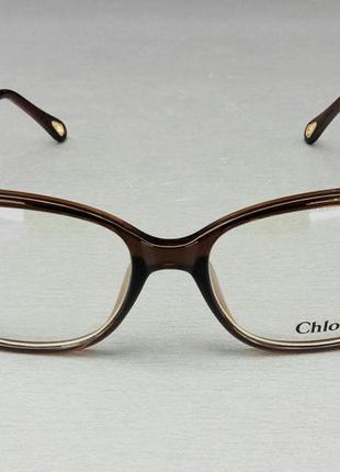 Очки в стиле chloe женские имиджевые очки оправа для очков коричневая2 фото