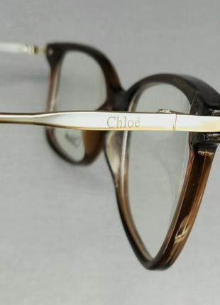 Очки в стиле chloe женские имиджевые очки оправа для очков коричневая8 фото