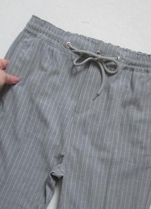 Шикарные брюки в полоску простроченные стрелки высокая посадка b33 португалия  🍁🌹🍁3 фото