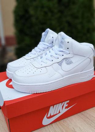 Женские (ботинки) кроссовки nike air force high (деми, зима, с мехом)1 фото