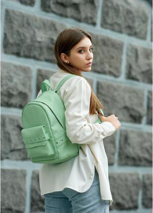 Красивый женский рюкзак мята зеленый красивый дизайн