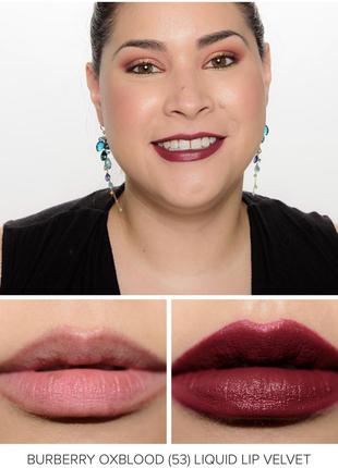Burberry liquid lip top velvet 53 oxblood