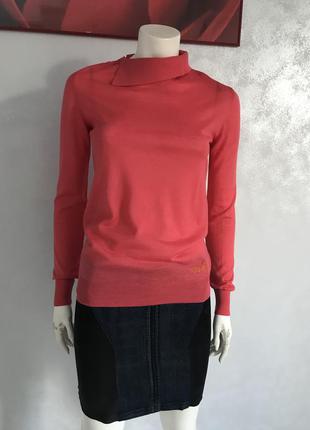 Moschino тонкий джемпер коралового кольору 42-44
