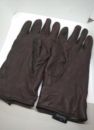 Брендові шкіряні рукавички з вовняної підкладкою roeckl3 фото