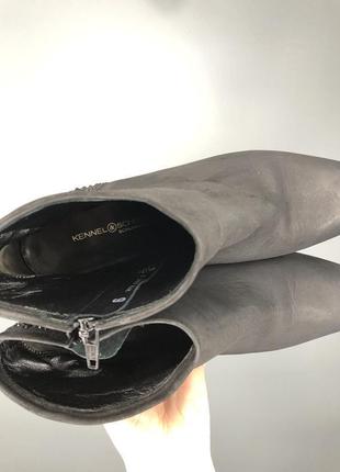 Кожаные ботильоны ботинки на блочном каблуке квадратный мыс носок стразы rundholz owens lang5 фото