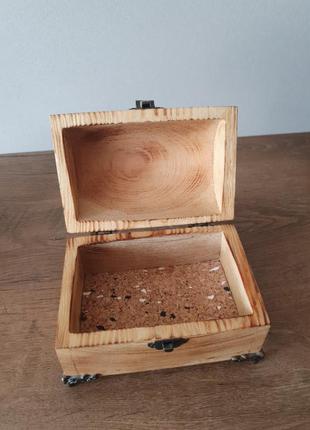 Натуральна дерев'яна ювелірна шкатулка/скриня для прикрас7 фото