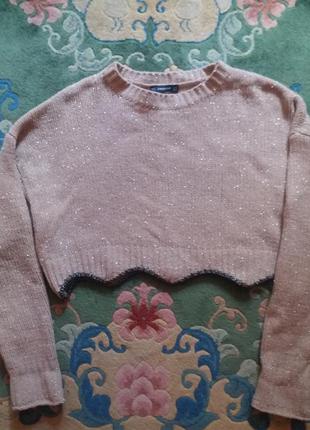 Укороченный объемный свитер zara