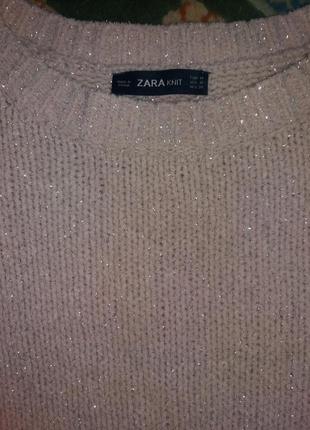Укороченный объемный свитер zara2 фото