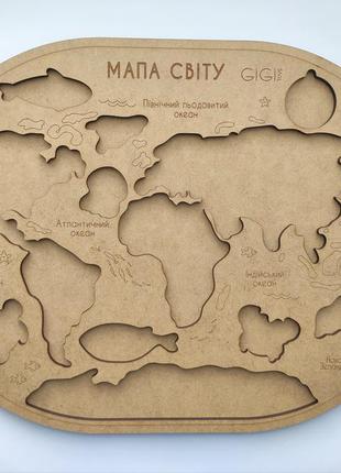 Пазл карта мира, мира, из дерева3 фото