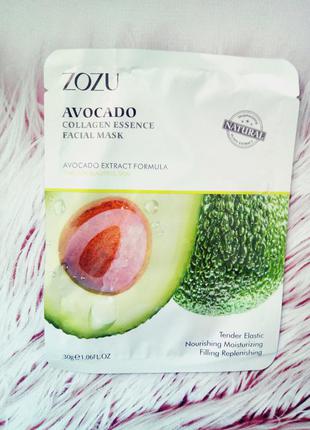 Тканевая маска для лица zozu с экстрактом авокадо2 фото