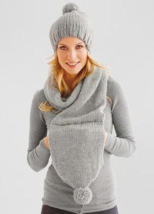 Мягусенкий і теплий комплект 3в1: шапка, шарф, муфта3 фото
