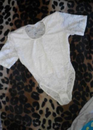 Боди кремовое стрейч