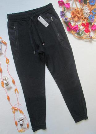 Мега шикарные комбинированные штаны джоггеры imperial black label италия 🍁🌹🍁1 фото