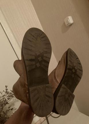 Кожаные ботинки с шнурком4 фото