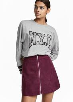 Кожаная замшевшая юбка asos