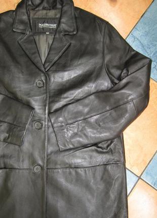 Кожаная куртка тренч --mauritius--3 фото
