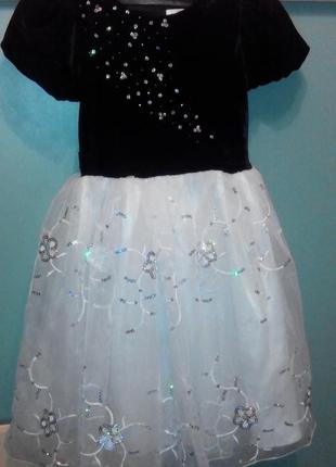 Красивое нарядное карнавальное праздничное платье на девочку 7-9 лет5 фото