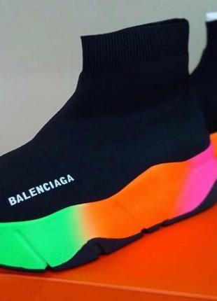 Кросівки,панчохи, люкс якість,різнобарвна підошва, розмір 36.