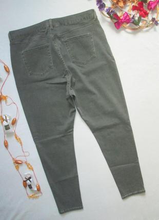 Суперовые стрейчевые джинсы скинни батал цвета хаки m&s per una 🍁🌹🍁3 фото