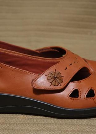 Чудесные мягкие фирменные кожаные туфельки цвета  малиновой пенки hotter англия 5 ,5 р.4 фото