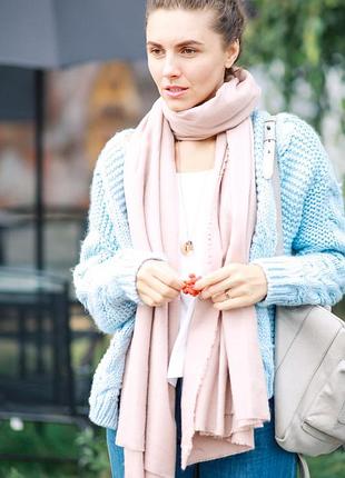 Блакитний кардиган з косами 3