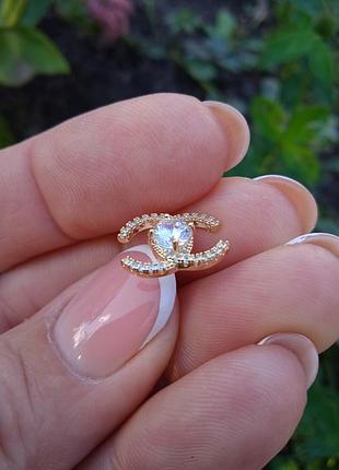 Серьги-гвоздики микроинкрустация австрийский цирконий 8