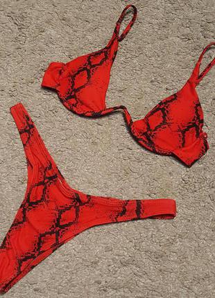 Сексуальный яркий раздельный купальник на косточках paralia