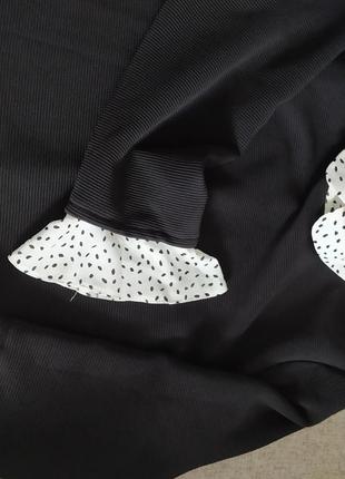 ♥️шикарне стильне плаття з комірцем в горошок5 фото