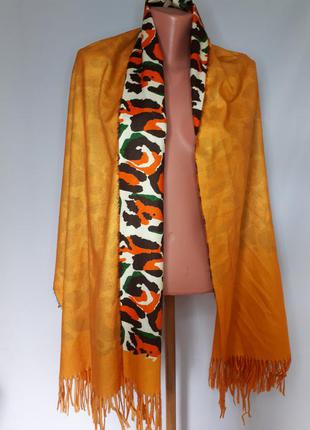 Двухсторонний палантин шарф (67 см на 180 см)2 фото