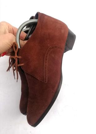 Prada ботинки замшевые на шнурках цвета марсала коричневые4 фото