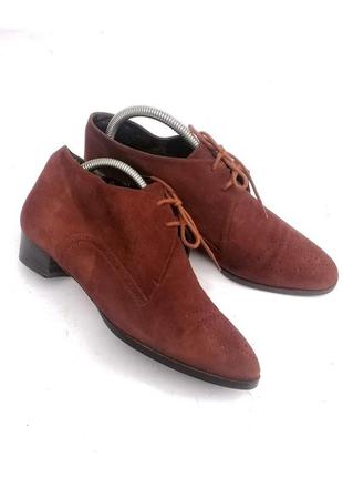 Prada ботинки замшевые на шнурках цвета марсала коричневые9 фото