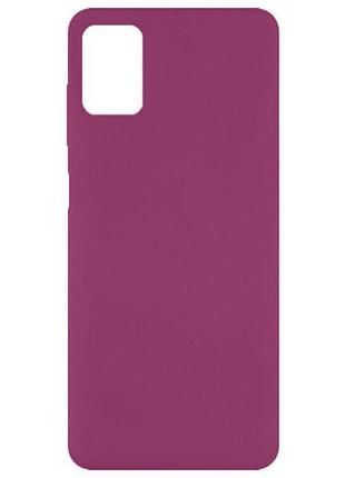 Чехол silicone cover full without logo для samsung galaxy m51 бордовый / marsala