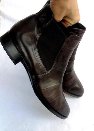 Ботинки челси trumans натуральная кожа коричневые9 фото
