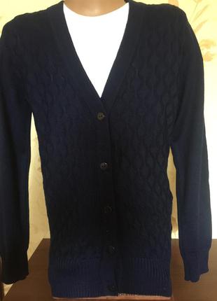 Полувер кофта  темно-синяя для девочки. размер 34/  128